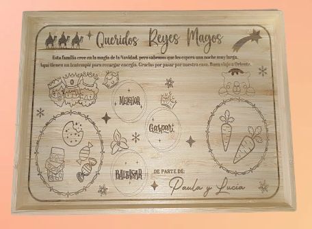 Bandeja Reyes Magos o Santa madera