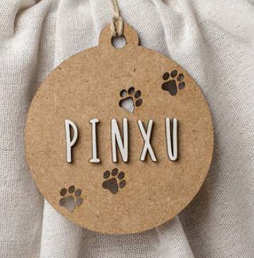 Bola de navidad personalizada mascota huellas