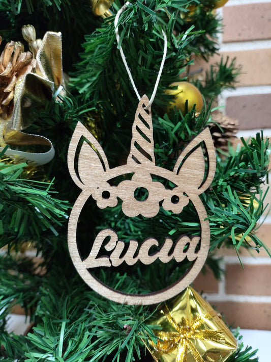 Bola de navidad personalizada Unicornio